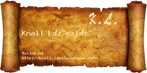 Knall László névjegykártya