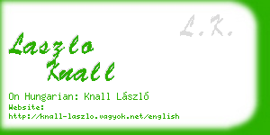 laszlo knall business card